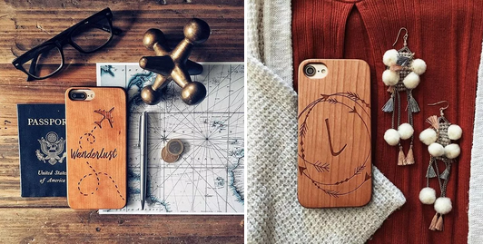 激光打標(biāo)木質(zhì)手機(jī)殼，定制專屬您個(gè)性